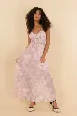 Robe Mousseline à fleurs TU rose & blanc