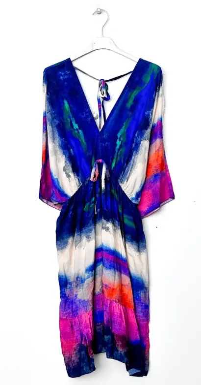 Robe courte imprimée Marine TU