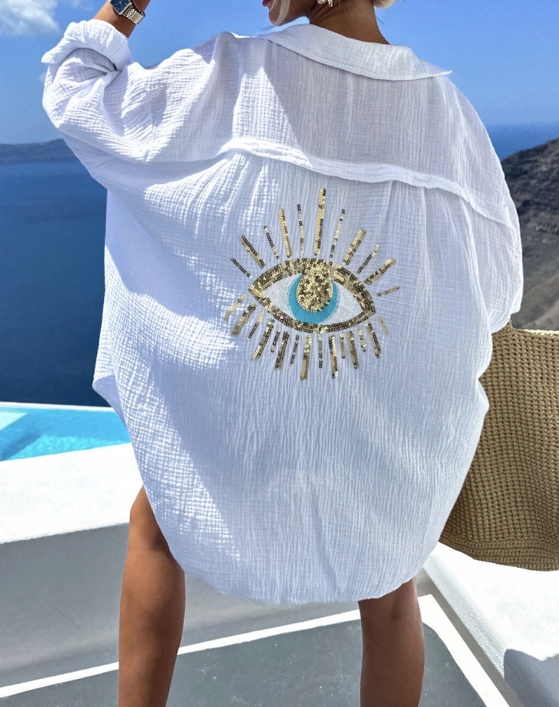 Chemise gaze de coton blanche