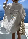 Chemise gaze de coton beige