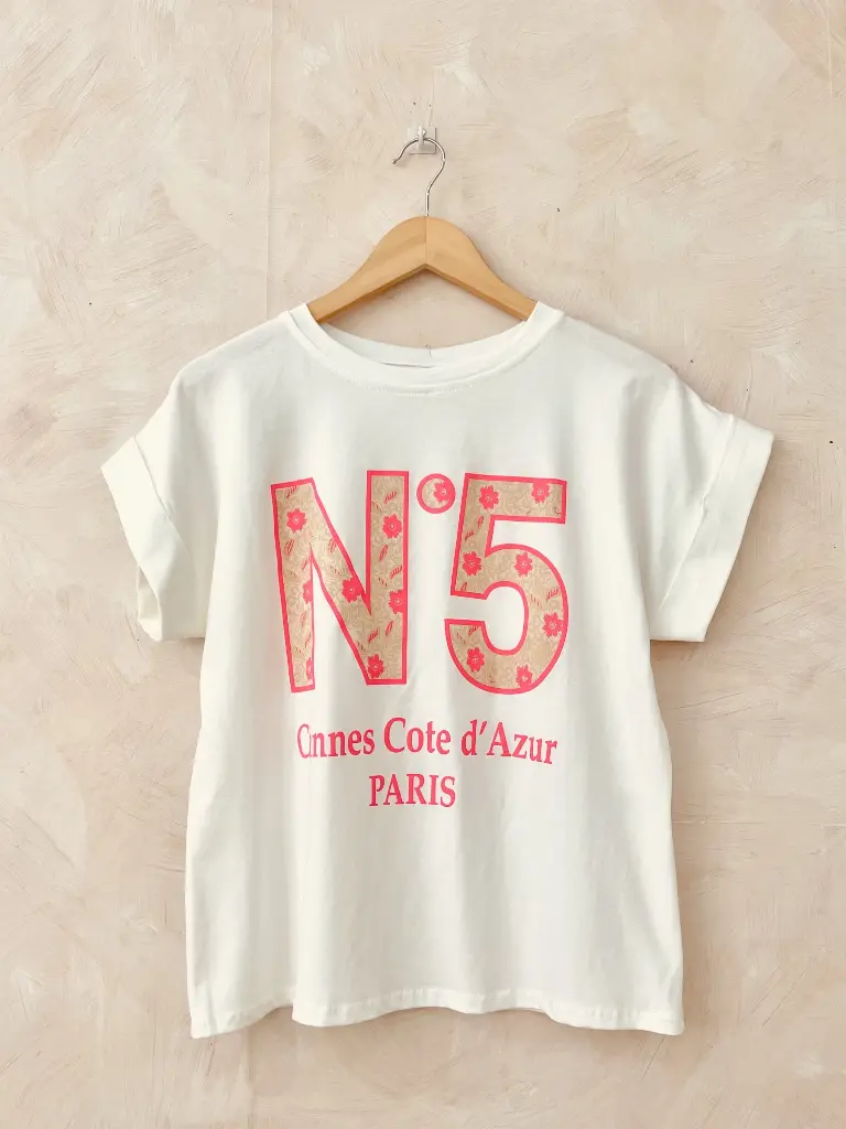 T-shirt en coton "N°5" 