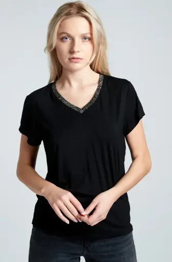 Top TS571 blanc et noir