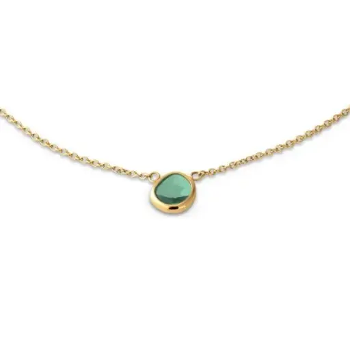 [FN23GDCZ125] Collier Friends Layla CZ GD, Lime