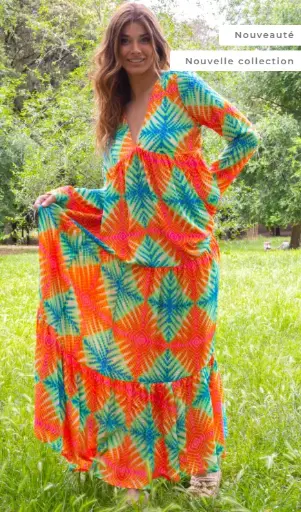 [1701t2] Robe ample Louisa T2 (vert) 