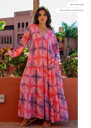 [117t2] Robe ample Louisa T2 (rose)   