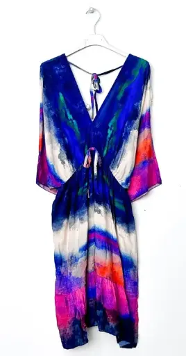 Robe courte imprimée Marine TU